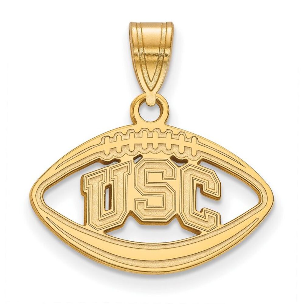 14K Gold Plated S.S. Univ. of Southern California MD Football Pendant